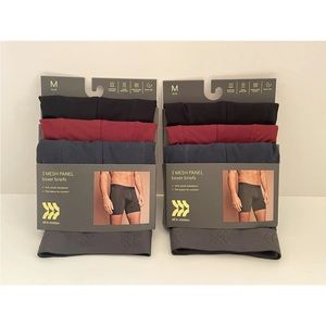 LOT OF 2 - All In Motion Men’s Mesh Panel Boxer Briefs - MEDIUM (32-34)